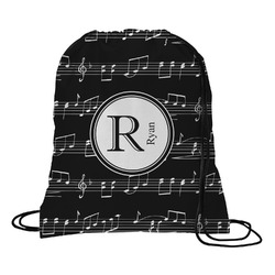 Musical Notes Drawstring Backpack - Medium (Personalized)