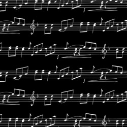 Musical Notes Fabric by the Yard - Copeland Faux Linen