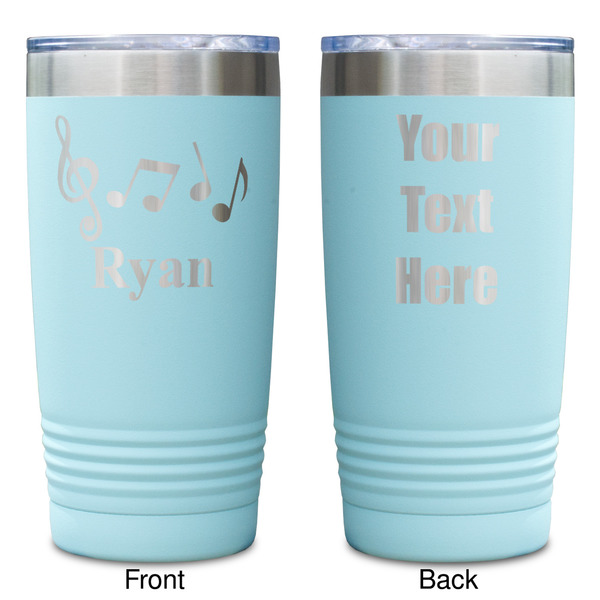 Musical Notes Teal Polar Camel Tumbler - 20oz -Double Sided - Approval