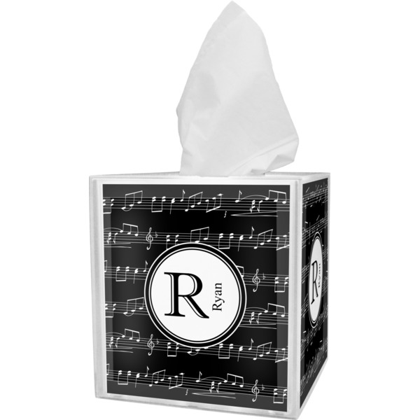 Custom Musical Notes Tissue Box Cover (Personalized)