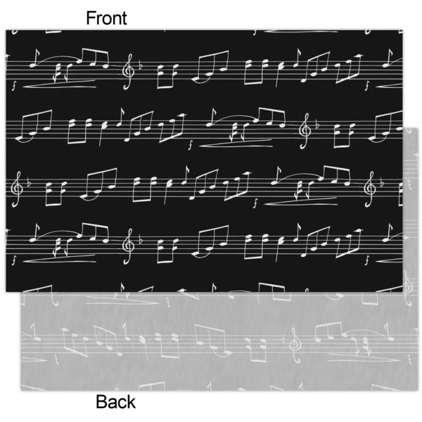 Musical Notes Tissue Paper - Heavyweight - XL - Front & Back