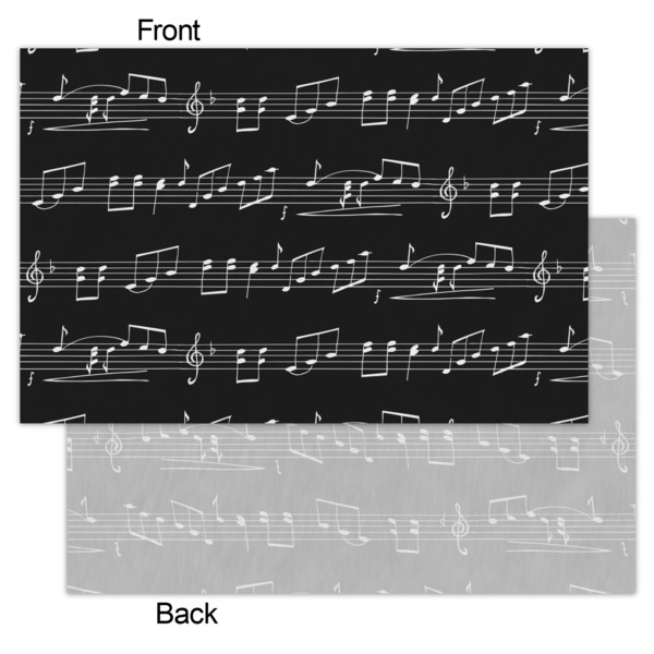 Musical Notes Tissue Paper - Lightweight - Small - Front & Back