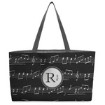 Musical Notes Beach Totes Bag - w/ Black Handles (Personalized)