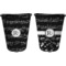 Musical Notes Trash Can Black - Front and Back - Apvl