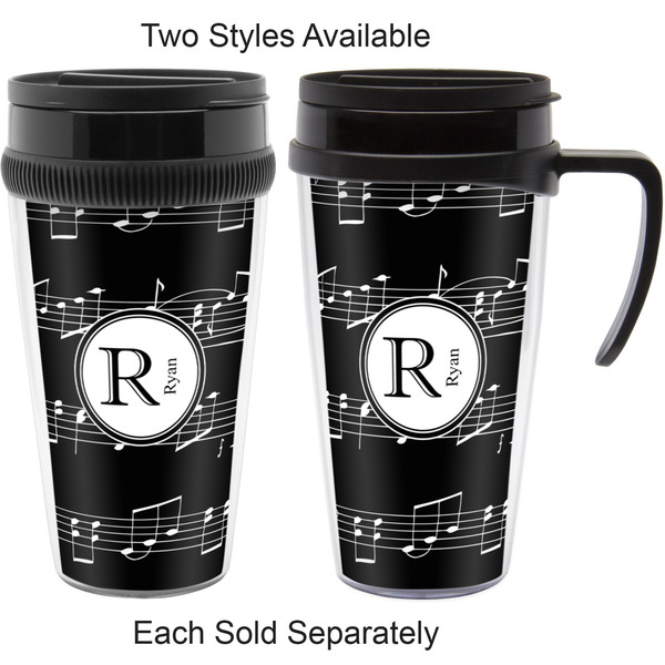 Musical Notes Travel Mugs - with & without Handle