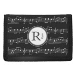 Musical Notes Trifold Wallet (Personalized)