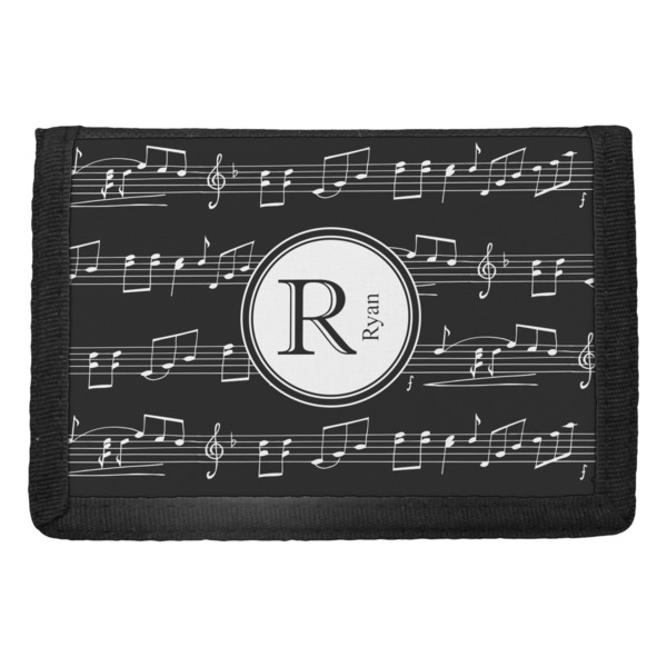 Custom Musical Notes Trifold Wallet (Personalized)