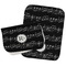 Musical Notes Two Rectangle Burp Cloths - Open & Folded