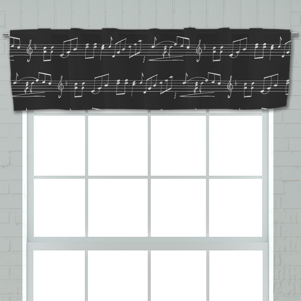 Musical Notes Valance - Closeup on window