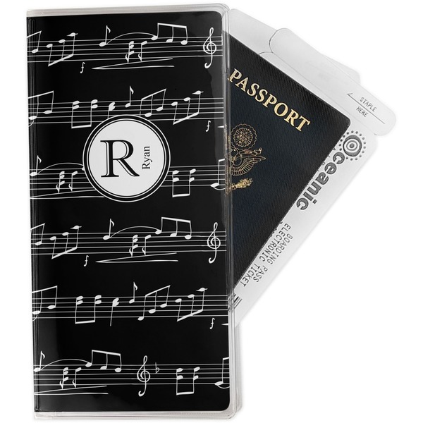 Custom Musical Notes Travel Document Holder