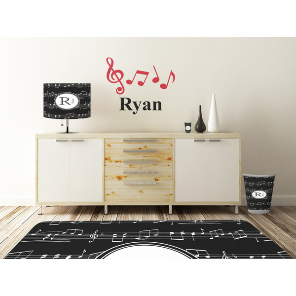 Musical Notes Wall Graphic Decal Wooden Desk