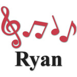 Musical Notes Graphic Decal - XLarge (Personalized)