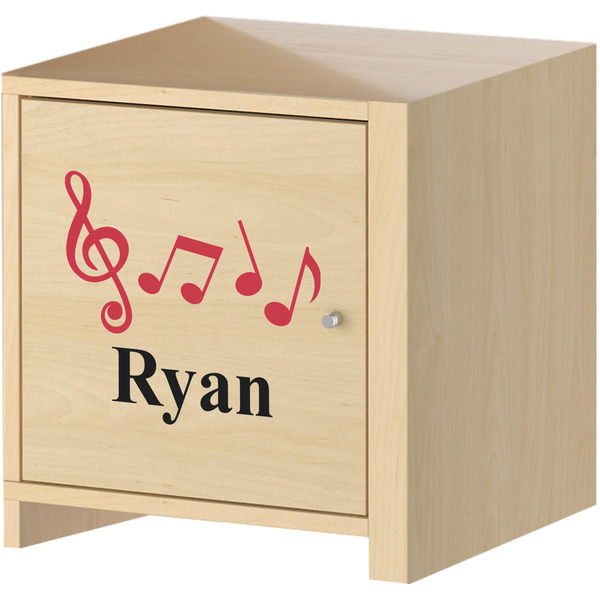 Musical Notes Wall Graphic on Wooden Cabinet