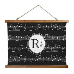 Musical Notes Wall Hanging Tapestry - Wide (Personalized)