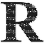 Musical Notes Letter Decal - Custom Sizes (Personalized)