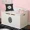 Musical Notes Wall Monogram on Toy Chest