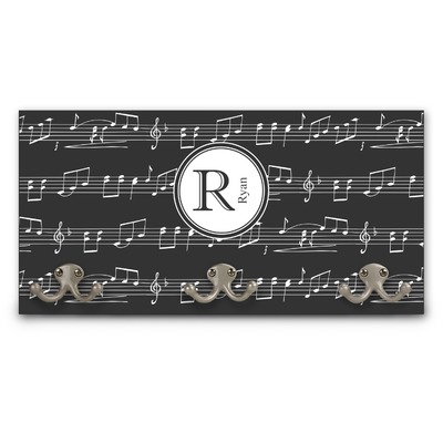Musical Notes Wall Mounted Coat Rack (Personalized)