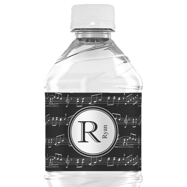 Custom Musical Notes Water Bottle Labels - Custom Sized (Personalized)