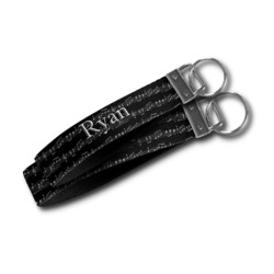 Musical Notes Wristlet Webbing Keychain Fob (Personalized)