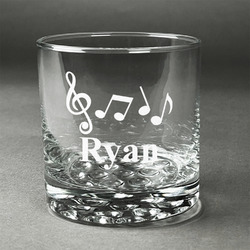 Musical Notes Whiskey Glass - Engraved (Personalized)