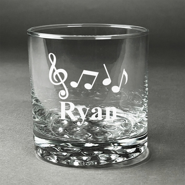 Custom Musical Notes Whiskey Glass (Single) (Personalized)
