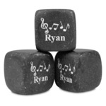 Musical Notes Whiskey Stone Set - Set of 3 (Personalized)