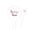 Musical Notes White Plastic 4" Food Pick - Round - Closeup