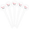 Musical Notes White Plastic 4" Food Pick - Round - Fan View