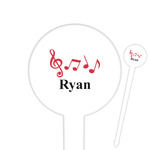 Musical Notes Cocktail Picks - Round Plastic (Personalized)