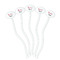 Musical Notes White Plastic 7" Stir Stick - Oval - Fan