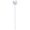 Musical Notes White Plastic Stir Stick - Double Sided - Square - Single Stick