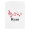 Musical Notes White Treat Bag - Front View