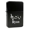 Musical Notes Windproof Lighters - Black - Front/Main
