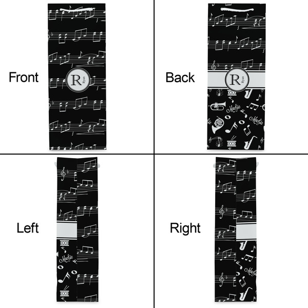 Musical Notes Wine Gift Bag - Gloss - Approval
