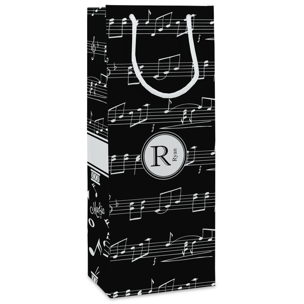 Custom Musical Notes Wine Gift Bags (Personalized)