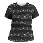 Musical Notes Women's Crew T-Shirt - Large