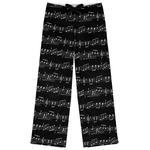 Musical Notes Womens Pajama Pants - L