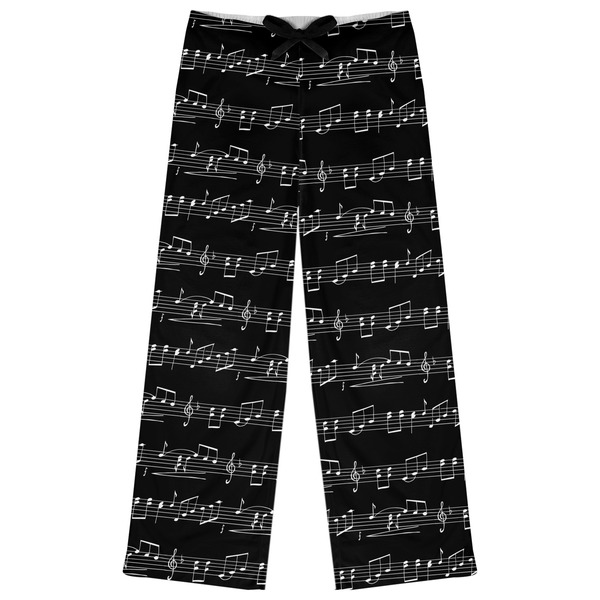 Custom Musical Notes Womens Pajama Pants - XL
