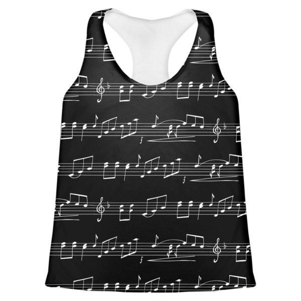 Custom Musical Notes Womens Racerback Tank Top