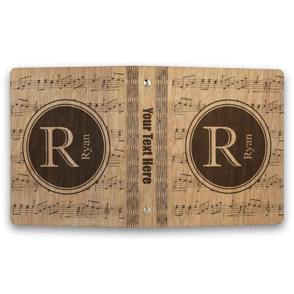 Musical Notes Wood 3-Ring Binders - 1" Half-Letter - Approval