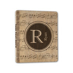 Musical Notes Wood 3-Ring Binder - 1" Half-Letter Size (Personalized)
