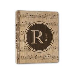 Musical Notes Wood 3-Ring Binder - 1" Half-Letter Size (Personalized)