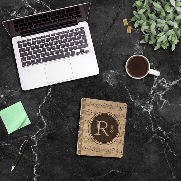 Musical Notes Wood 3-Ring Binders - 1" Half-Letter - In Context