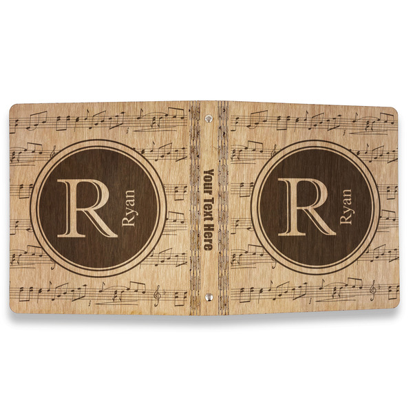 Musical Notes Wood 3-Ring Binders - 1" Letter - Approval