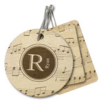 Musical Notes Wood Luggage Tag (Personalized)