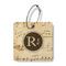 Musical Notes Wood Luggage Tags - Square - Front/Main