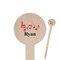 Musical Notes Wooden 6" Food Pick - Round - Closeup