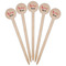 Musical Notes Wooden 6" Food Pick - Round - Fan View