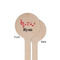 Musical Notes Wooden 6" Stir Stick - Round - Single Sided - Front & Back