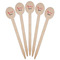 Musical Notes Wooden Food Pick - Oval - Fan View